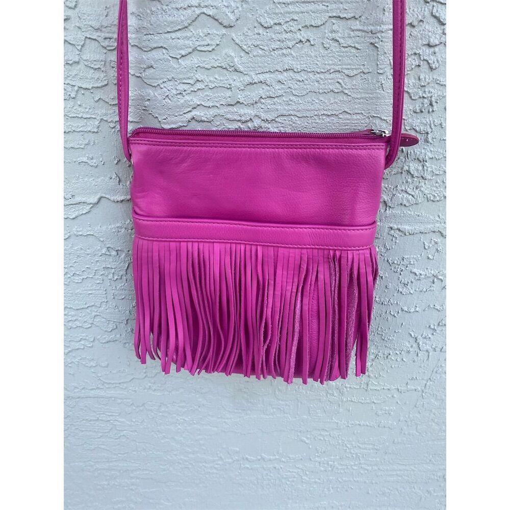 Barneys New York Women's Rose Pink Leather Crossbody Bag